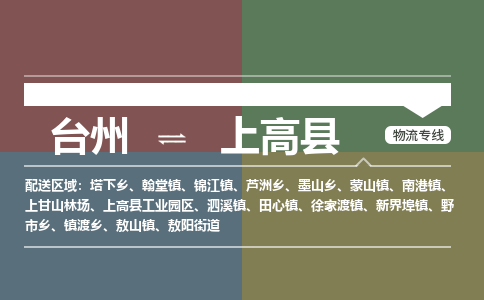 臺(tái)州到上高縣物流專線
