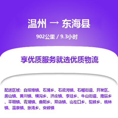 溫州到東?？h物流專線