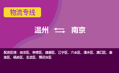 溫州到南京棲霞區(qū)物流專線