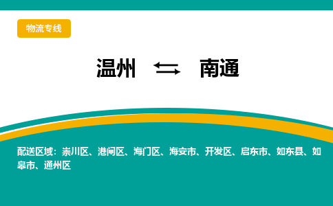 溫州到南通崇川區(qū)物流專線