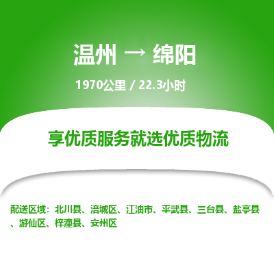 溫州到綿陽(yáng)安州區(qū)物流專(zhuān)線(xiàn)