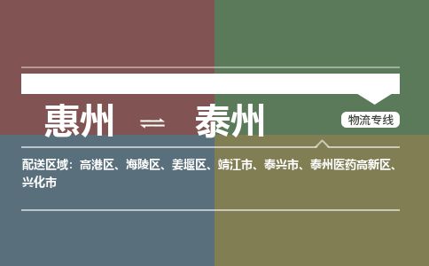 惠州到泰州高港區(qū)物流公司