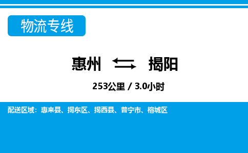 惠州到揭陽揭東區(qū)物流公司